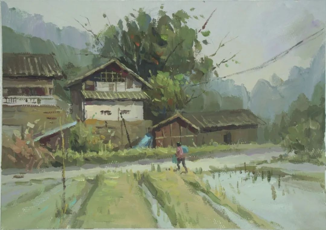 图片[2]-24届湖南美术一模高分卷，这风景色彩高分卷你服不服？-365艺考网