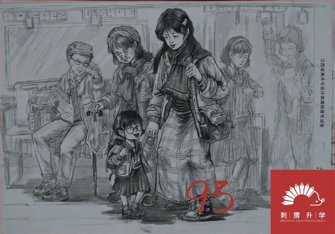 图片[53]-刺猬升学模考|2024届二模部分高分卷（素描+速写+色彩）-365艺考网