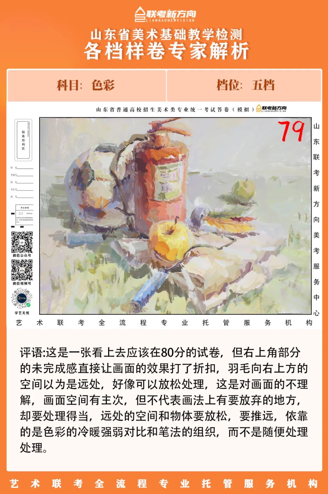 图片[184]-【联考新方向】山东省第二次美术基础教学检测｜部分高分卷与各档样卷专家解析-365艺考网