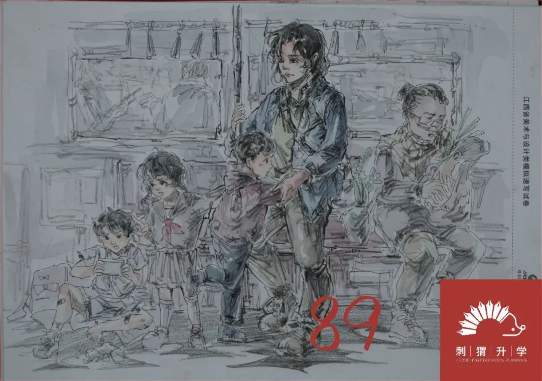 图片[102]-刺猬升学模考|2024届二模部分高分卷（素描+速写+色彩）-365艺考网