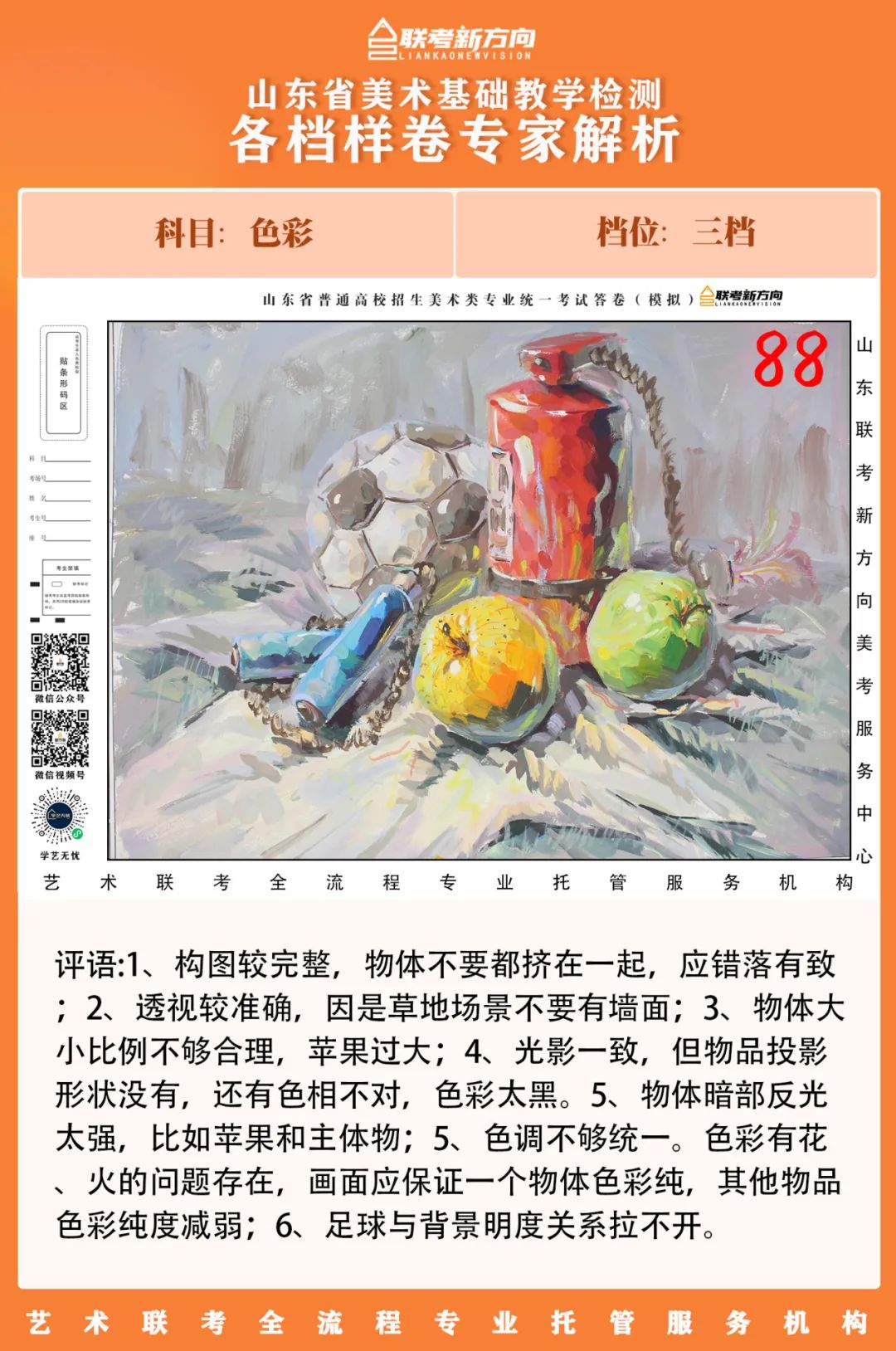 图片[176]-【联考新方向】山东省第二次美术基础教学检测｜部分高分卷与各档样卷专家解析-365艺考网