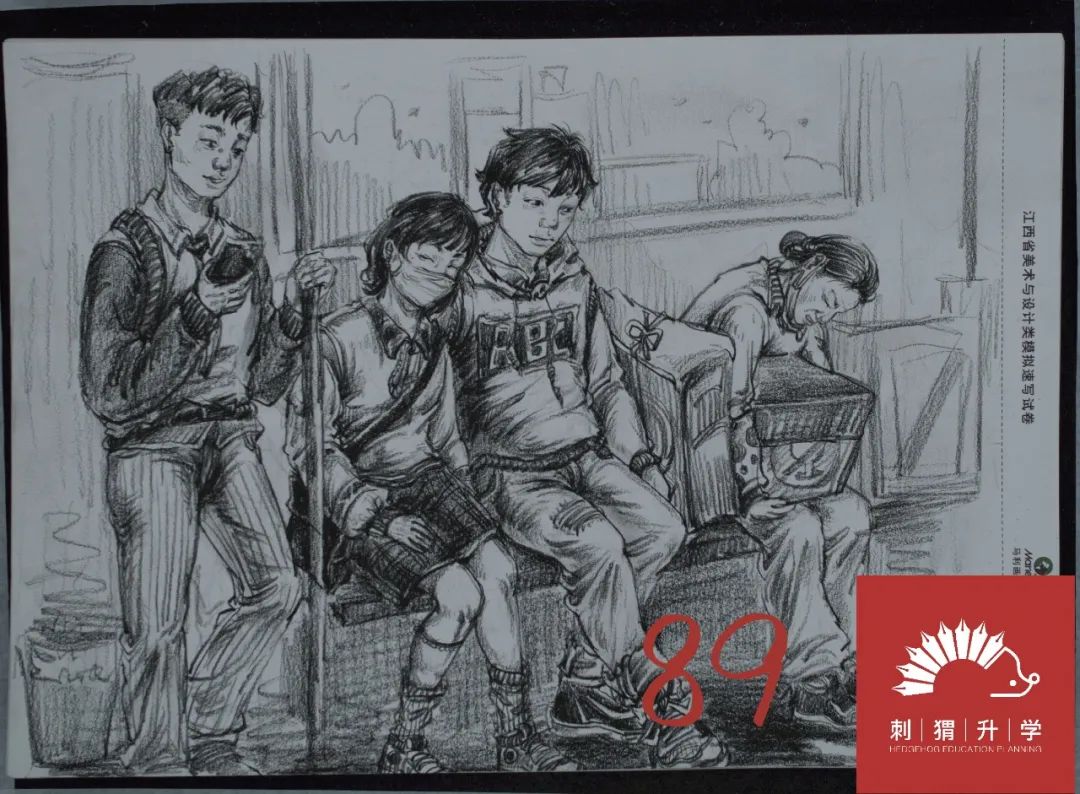 图片[88]-刺猬升学模考|2024届二模部分高分卷（素描+速写+色彩）-365艺考网