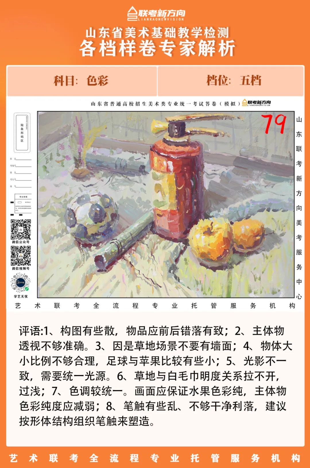 图片[183]-【联考新方向】山东省第二次美术基础教学检测｜部分高分卷与各档样卷专家解析-365艺考网