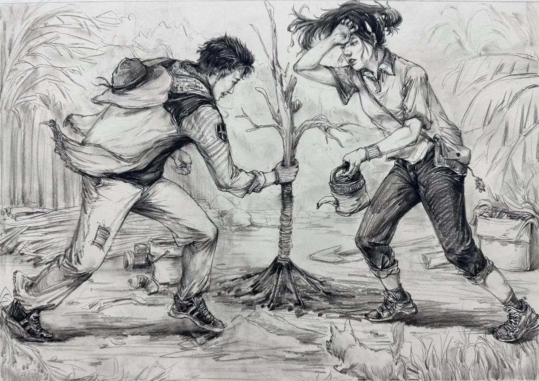 图片[150]-【范画】第九届美术类基础美育研讨活动二教师范画欣赏-365艺考网