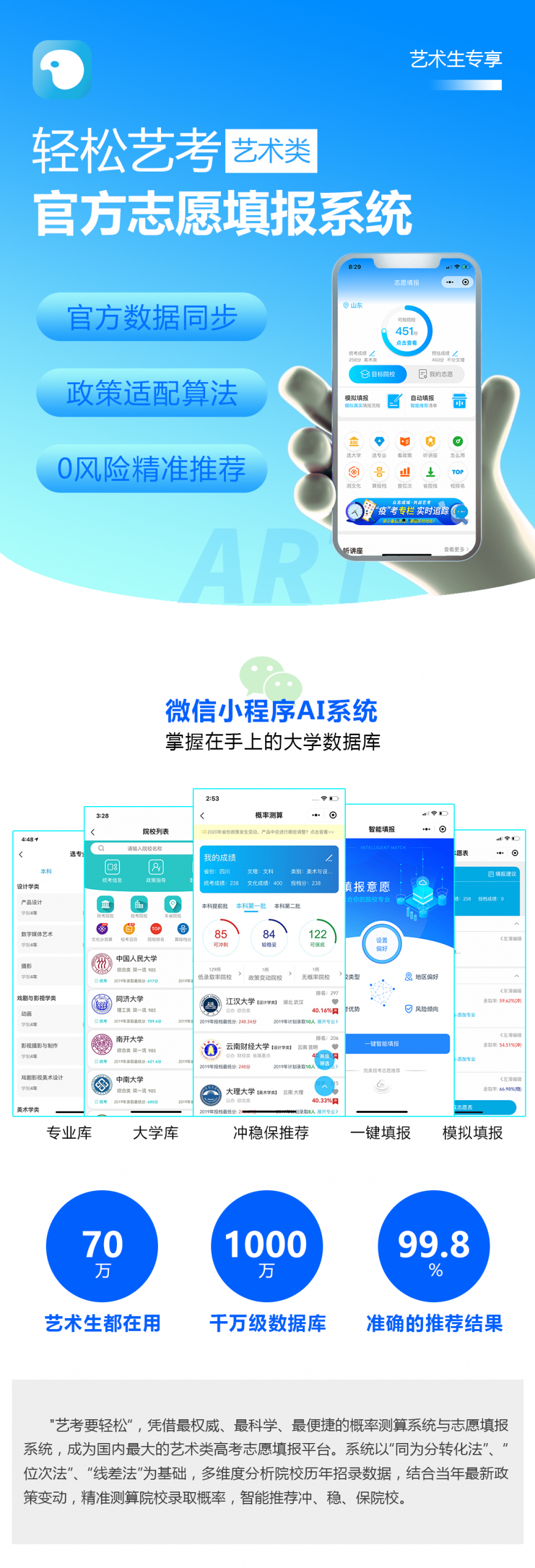 图片[1]-2025年轻松艺考-艺考志愿宝 升学规划/测算概率/规避风险/专家解读模拟志愿智能填报小程序
